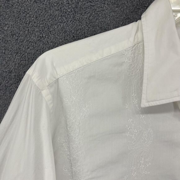 Consumers Guide Shirt Mens XL Long Sleeve Button Up‎ Embroidered Paisley Relaxed - Picture 3 of 16